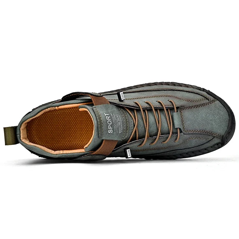 Scarpe In Pelle Cucite A Mano Uomo Scarpe Casual Da Passeggio Antiscivolo Leggere Esterno Taglia 47 48 Mocassini Slip On