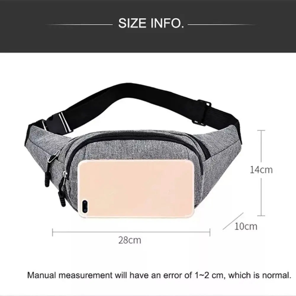 Marsupio Borsa Telefono Con Cintura Regolabile Da Viaggio Portafoglio Con Cerniera Compatto E Sicuro