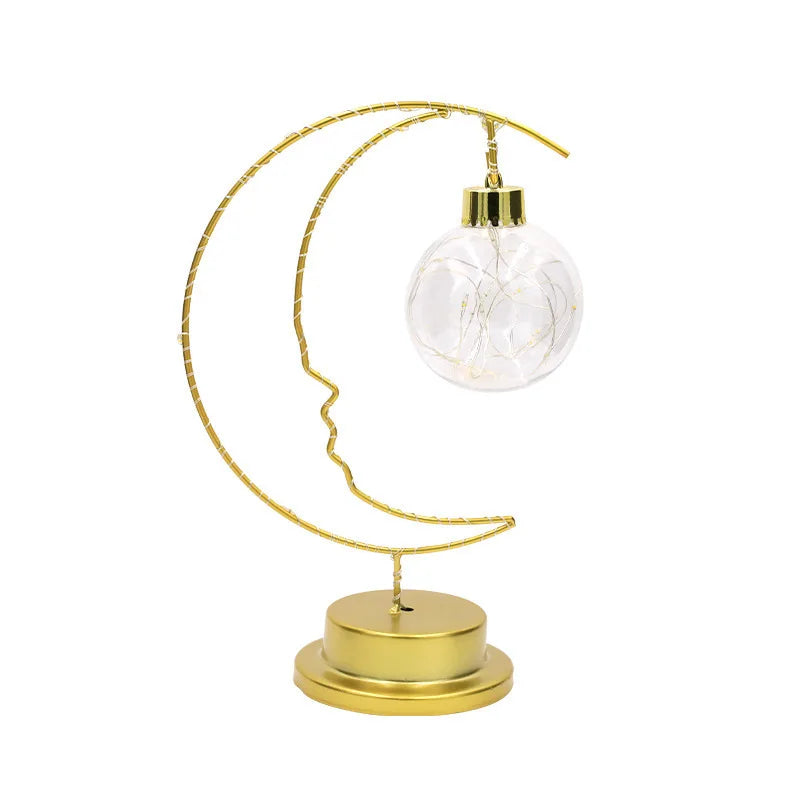Luce LED a Forma di Luna Stella Lampada Da Notte Ferro Decorazione Interni Per Camerette Regalo Ideale