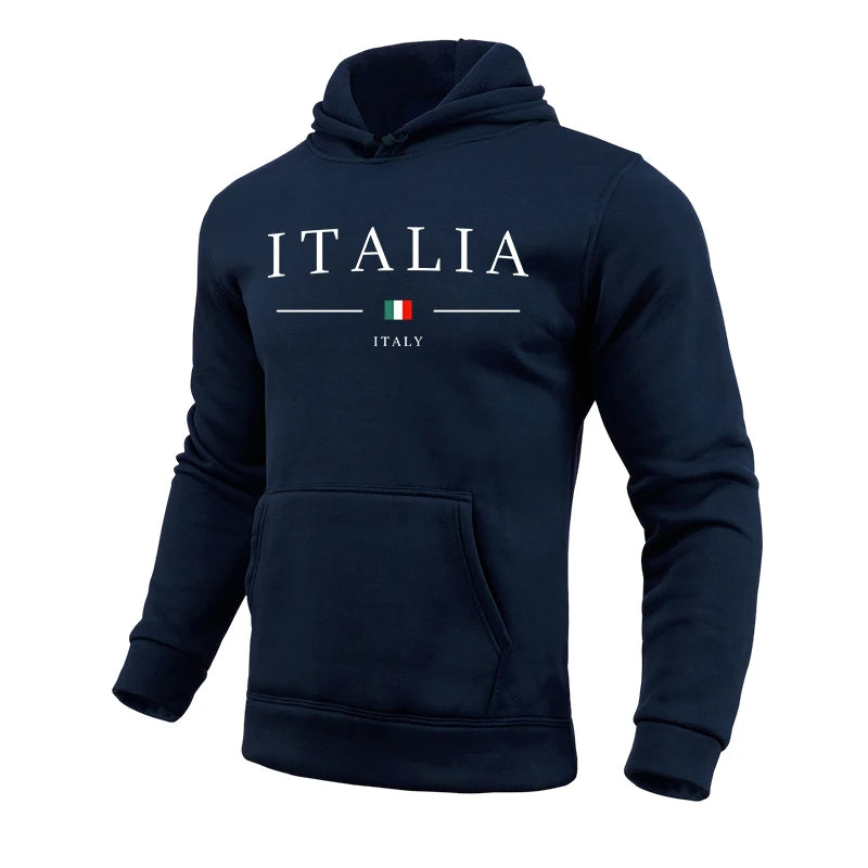 Felpe Con Cappuccio Stampate Fahsion Italia Per Uomo Maniche Lunghe Alta Qualità 2025 Fitness Sportive Casual