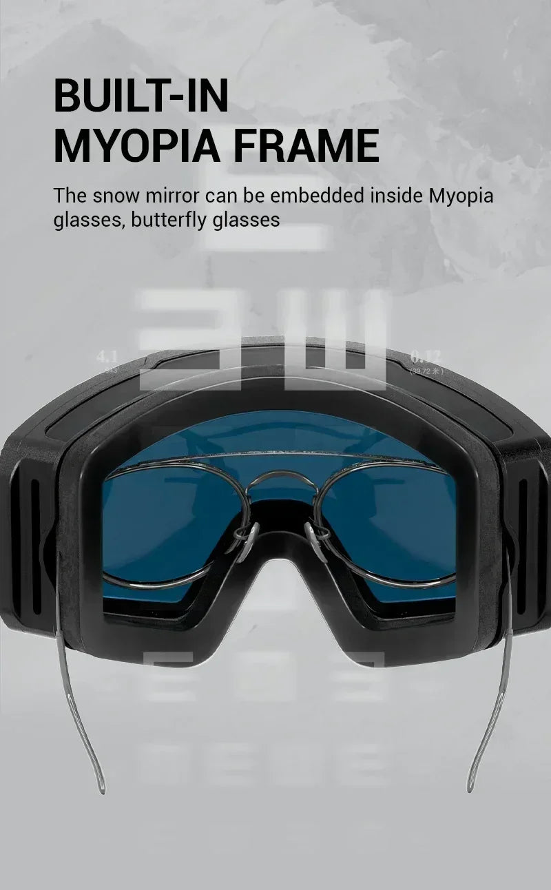 Kapvoe Occhiali Da Sci Fotocromatici E Maschera Da Snowboard Antiappannamento UV400 Per Uomo E Donna Occhiali Inverno