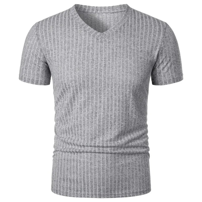 T Shirt Muscolari Da Uomo A Maniche Corte Estive Elasticizzate Scollo A V Bodybuilding Streetwear Allenamento Costine