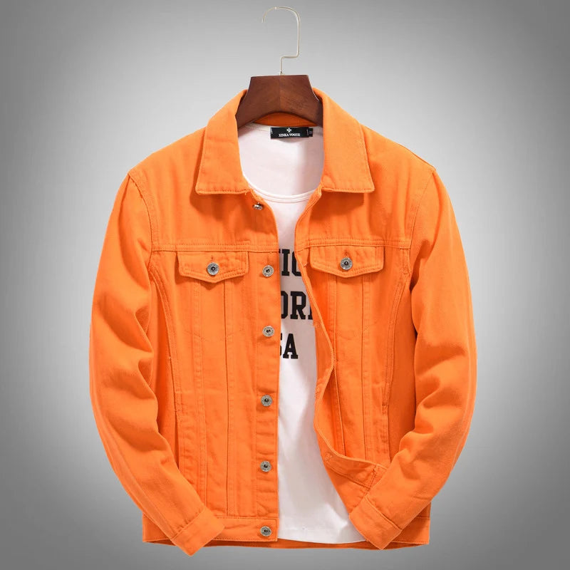 Giacche Di Jeans Da Uomo Primavera Autunno Casual Outdoor Cotone Punk Biker Hip Hop High Streetwear