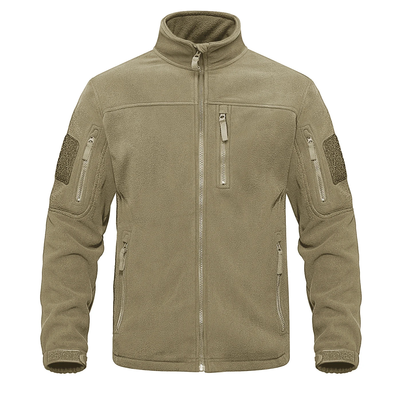 Tacvasen Giacca In Pile Full Zip Verde Da Uomo Con Tasche Con Cerniera Termica Per Lavoro E Escursionismo Outwear