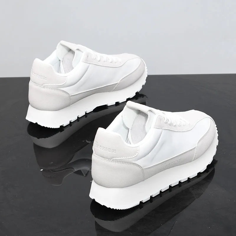 Scarpe Da Ginnastica Casual Uomo Donna Con Piattaforma Maggiorata Traspirante In Pelle Retro