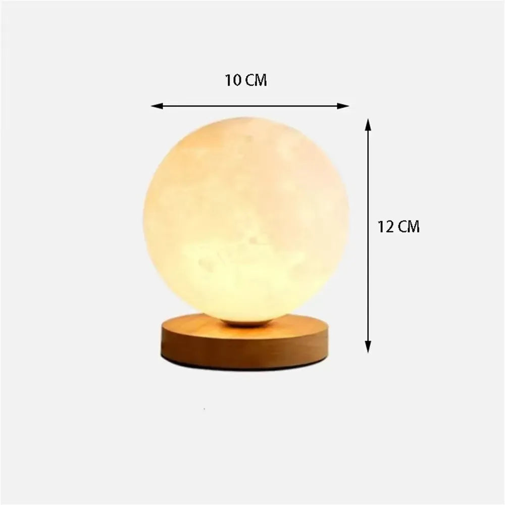 Lampada Lunare Da 10 Cm LED Con Supporto In Filo Stella Per Camera Da Letto Luci Notturne Regalo Per Bambini