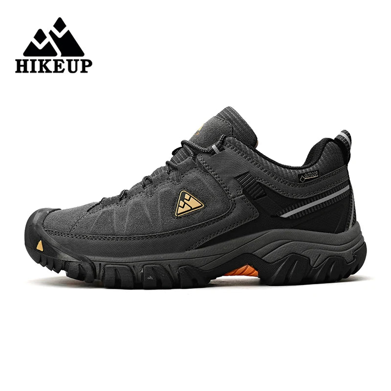 HikeUp Scarpe Da Trekking Uomo In Pelle Resistente Alta Qualità Con Suola In Gomma Per Esterni