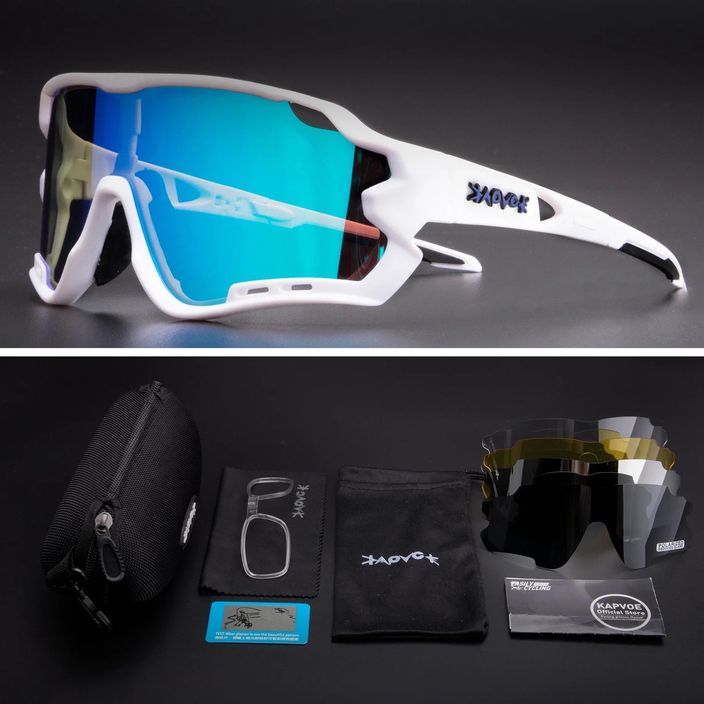 Occhiali Da Ciclismo Polarizzati Per Sport All'Aperto Corsa Pesca MTB Bici Da Strada Unisex Uomo Donna