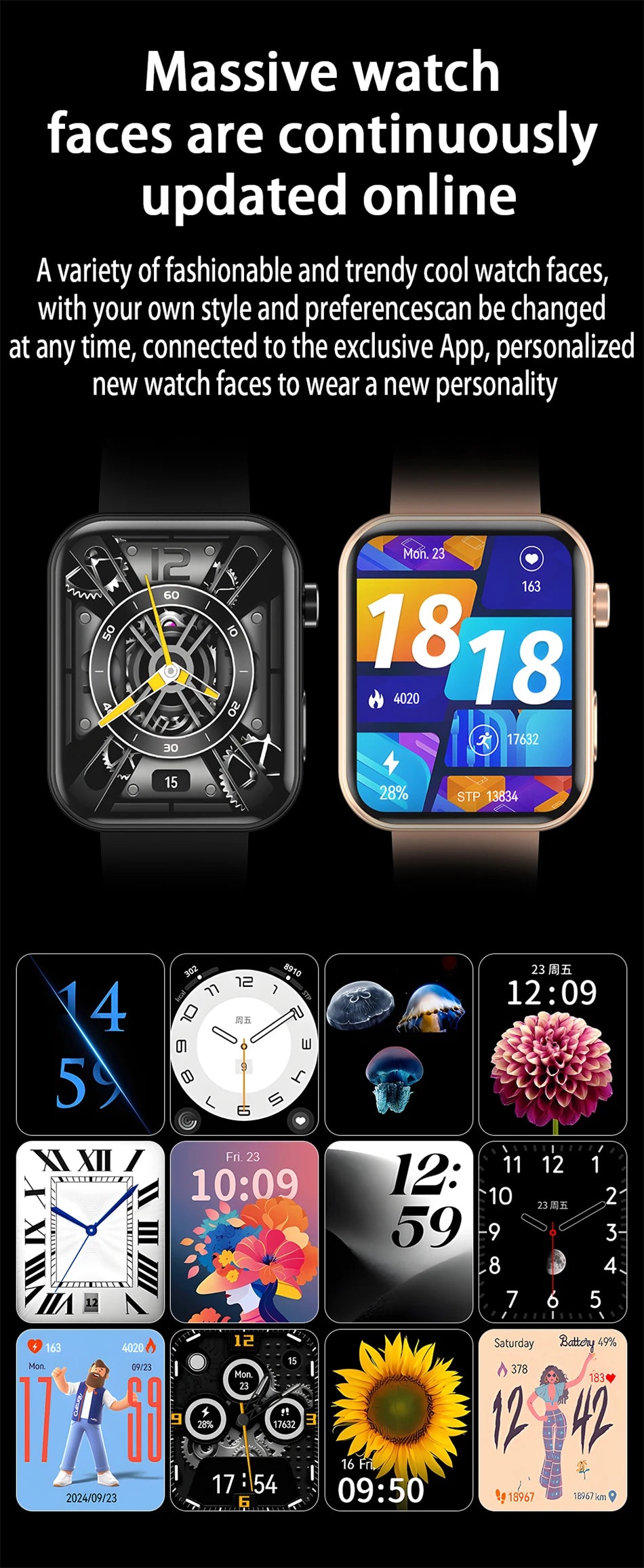 Nuovo Smartwatch Fotocamera per Uomo e Donna Registrazione Foto e Video Fitness Salute Impermeabile Chiamate Bluetooth