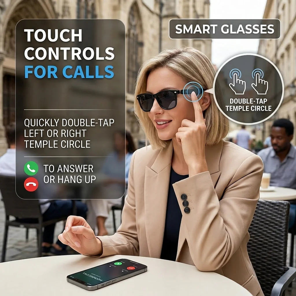 Occhiali Audio Intelligenti Senbono 2026 Traduzione AI Oltre 100 Lingue Chiamate Bluetooth Musica Occhiali Da Sole