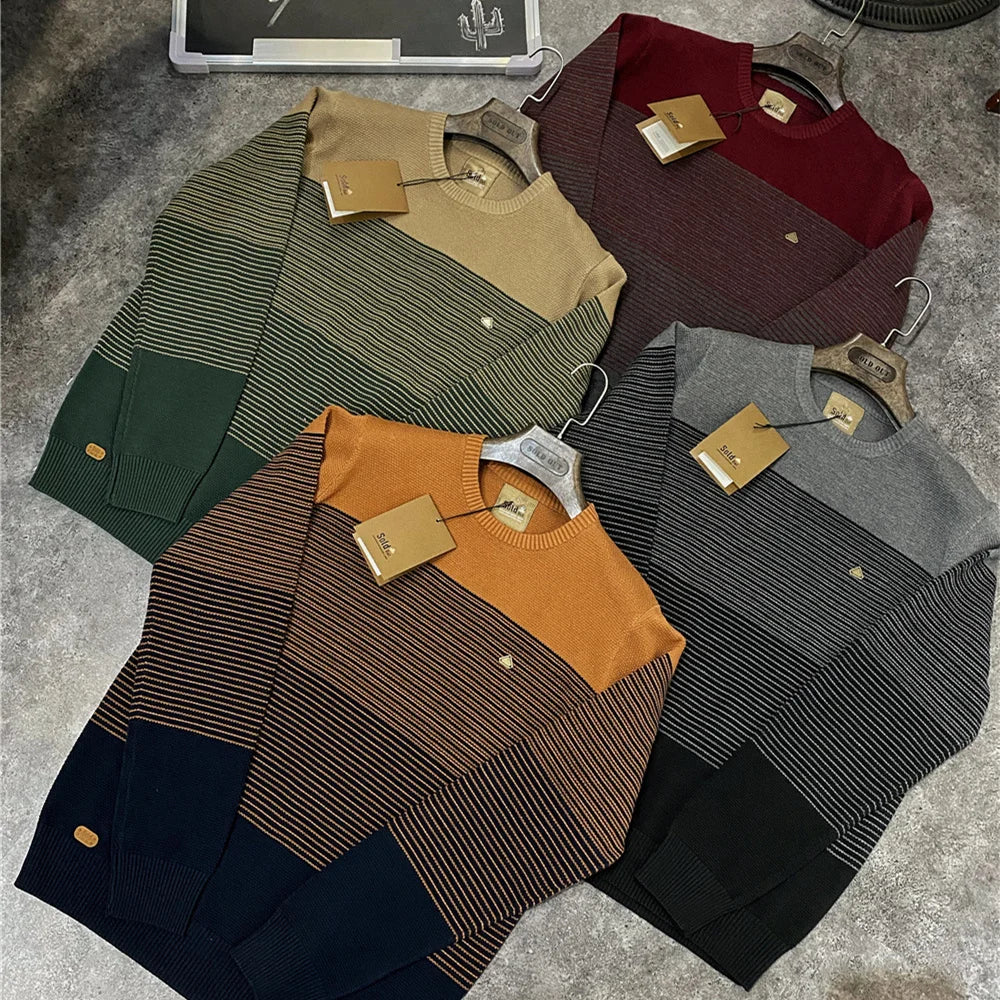 Maglione Da Uomo In Cotone Con Lycra Lavorazione A Maglia Caldo Inverno Versatile Moda Casual