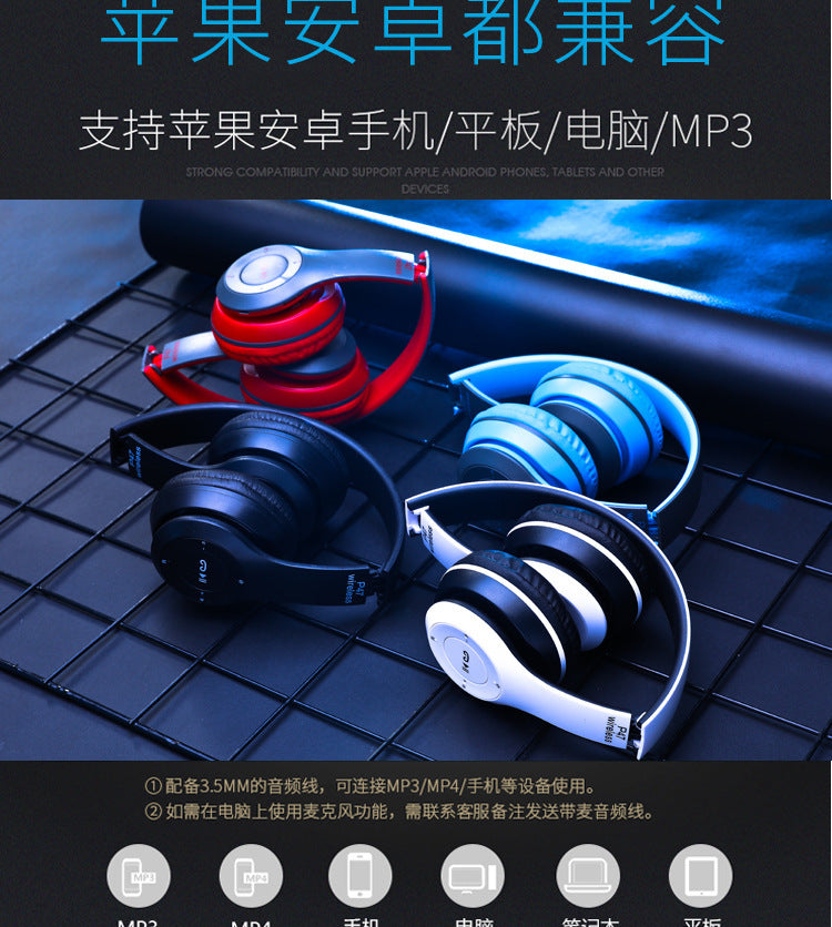Auricolare Bluetooth P47 5.0 Pieghevole Senza Fili Per Giochi Wireless Compatibile Con iPhone Xiaomi Android