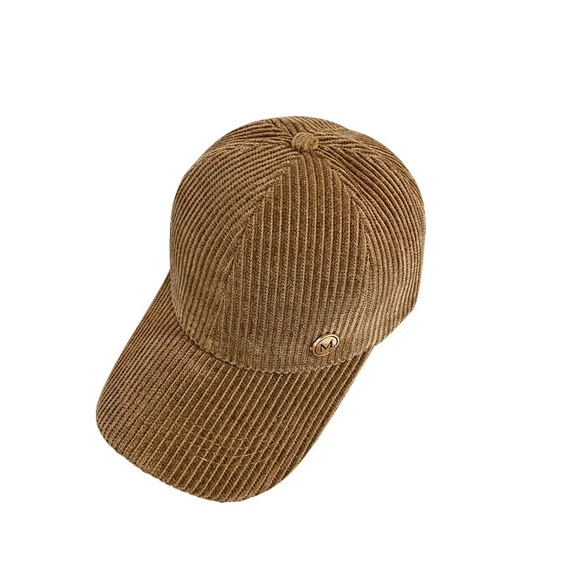 Berretto Da Baseball In Velluto A Coste Regolabile Unisex Snapback Autunno Inverno Con Protezione Solare