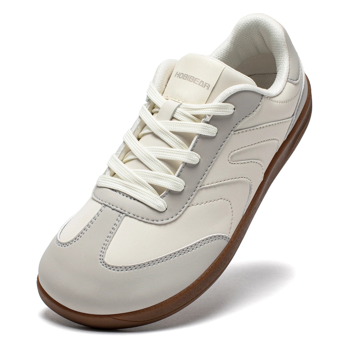 Hobibear Scarpe A Punta Larga Sneakers Unisex In Pelle Artificiale Zero Drop Retrò Per Uomo E Donna
