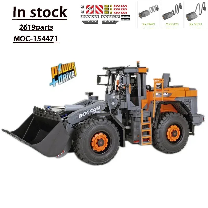 MOC 154471 Nuovo Doosan DL420-7 Caricatore Escavatore Building Blocks Per Ragazzi Giocattolo Compleanno