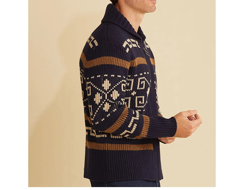 Cardigan Invernale Da Uomo In Maglia Lavorata Termico Caldo Abbigliamento Casual Moda Uomo YA2684