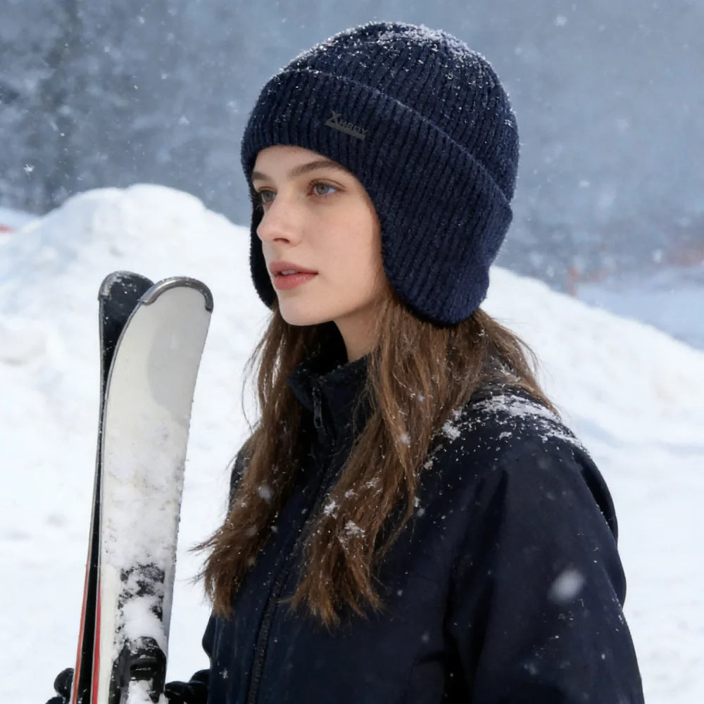 Cappello Invernale Da Uomo Con Paraorecchie Caldo In Pile Berretto Morbido Lavorato A Maglia Sportivo Da Sci All Aperto