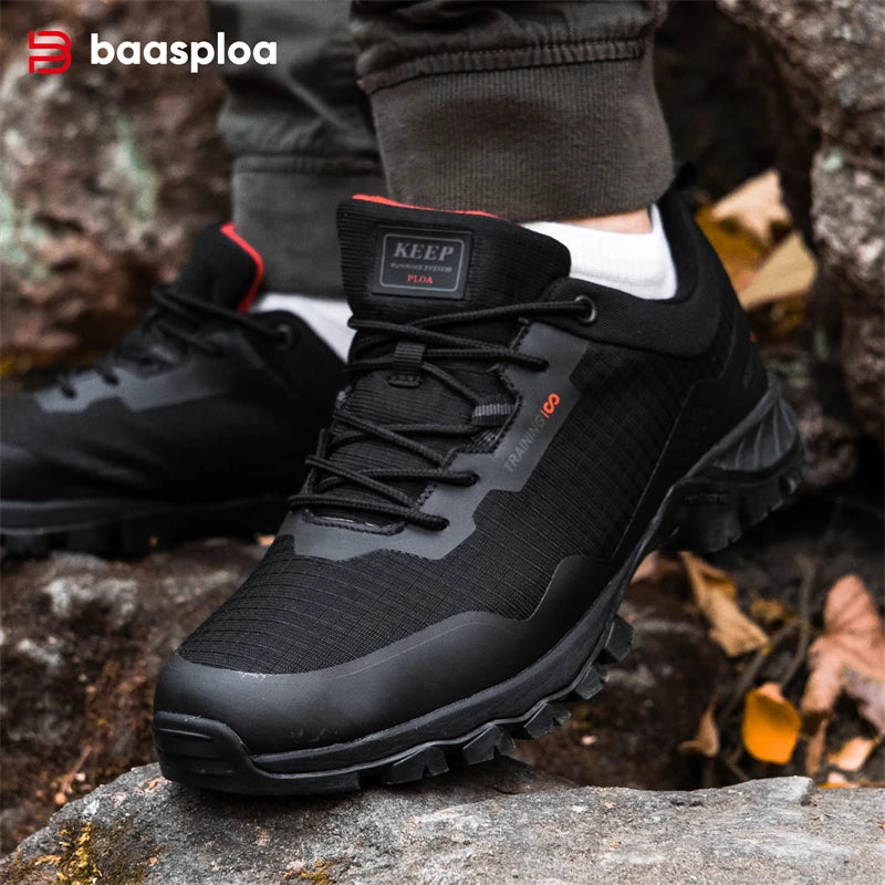 Baasploa Scarpe Da Trekking Uomo Impermeabili Antiscivolo Resistente All Usura Per Esploratori Outdoor M7306