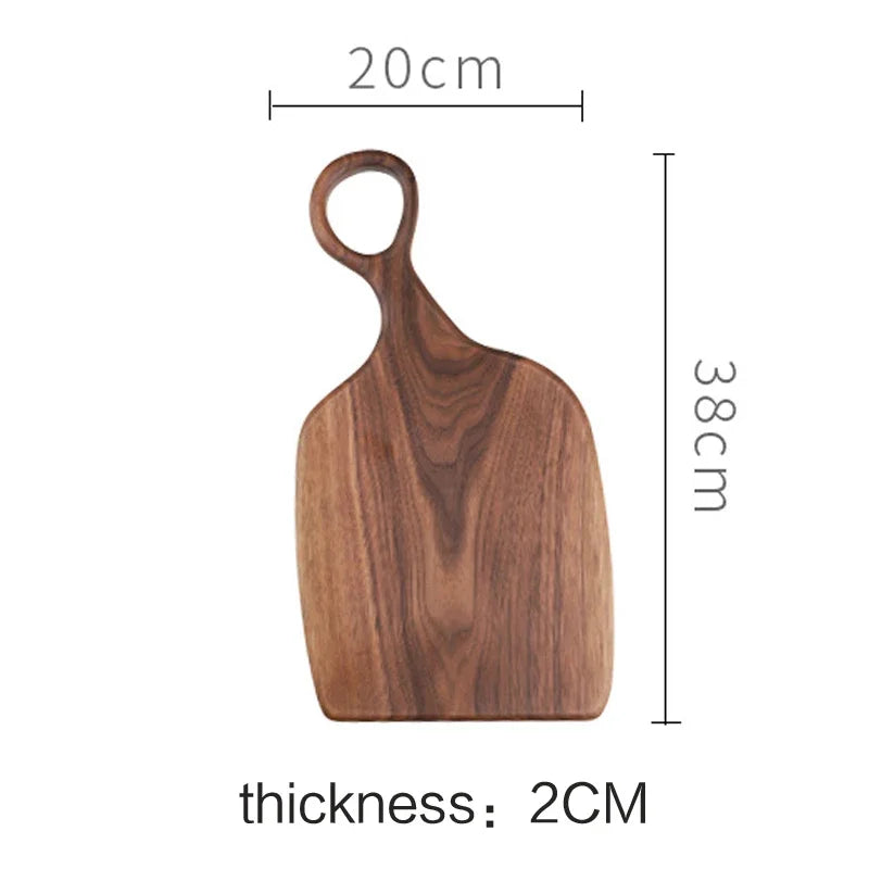 Tagliere Da Cucina In Noce Nera Rettangolare Senza Vernice In Legno Piatto Per Pizza Sushi Pane Vassoio Ecologico