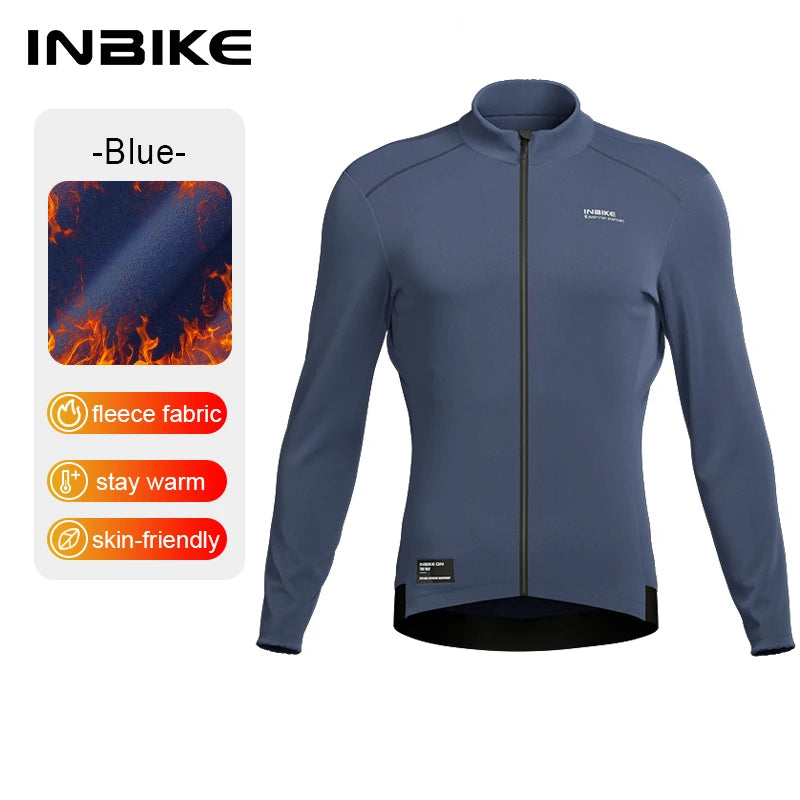 Maglia Uomo Maniche Lunghe in Pile Termico Inbike 2025 per MTB Autunno Inverno Abbigliamento Ciclismo
