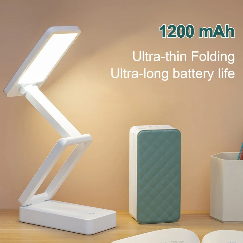 Lampada Da Scrivania LED Pieghevole Con Batteria Ricaricabile Protezione Degli Occhi Per Portatile Grandi Dimensioni