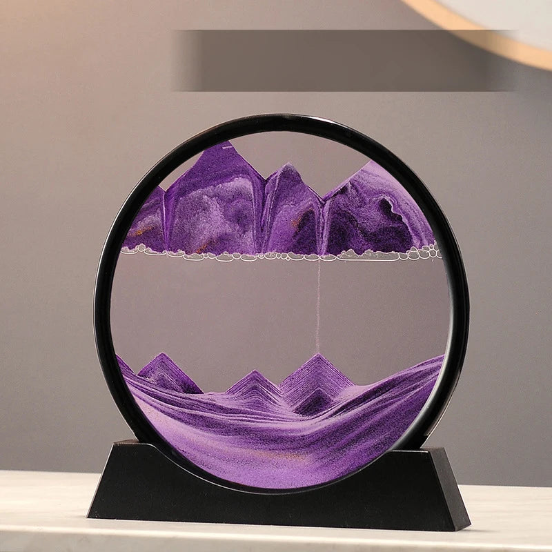 Clessidra Liquida 3D Arte Sabbia In Movimento In Vetro Regalo Originale Decorazione Per Casa E Ufficio