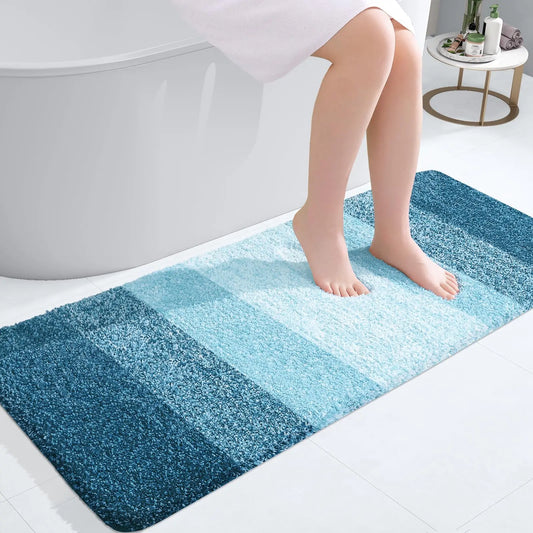 Kitinjoy Tappeto Da Bagno In Microfibra Assorbente Morbido Antiscivolo Shaggy Lavabile In Lavatrice