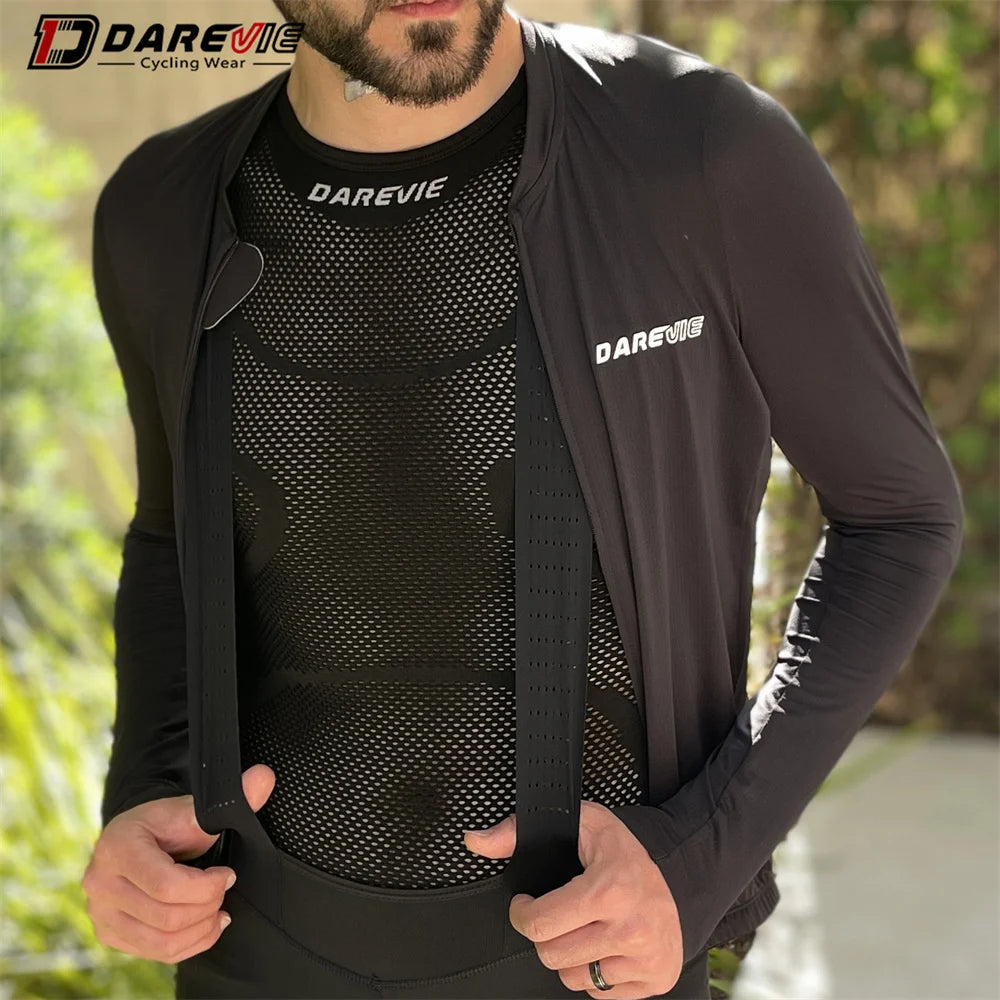 Canotta Base Layer Ciclista Traspirante Compressione Leggera Senza Soluzione Di Continuità Unisex Allenamento Ciclismo