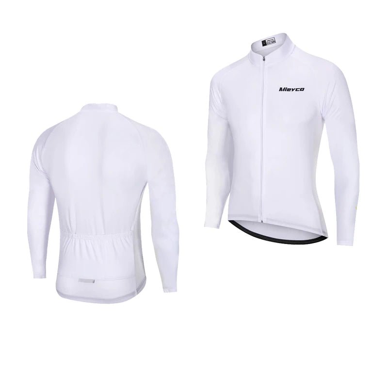 MIEYCOM Abbigliamento Ciclismo Uomo Maniche Lunghe Giacca Traspirante Protezione Solare MTB Corsa Primavera Autunno
