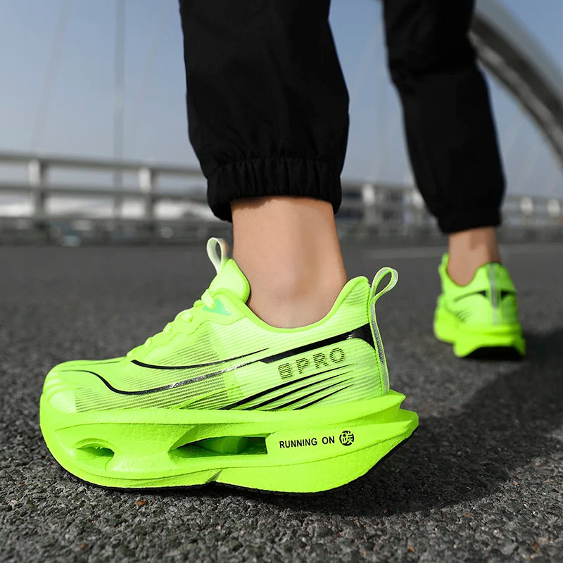 Scarpe da Corsa con Piastra in Carbonio per Maratona Unisex Traspiranti e Leggere Antiscivolo Sneakers Atletiche