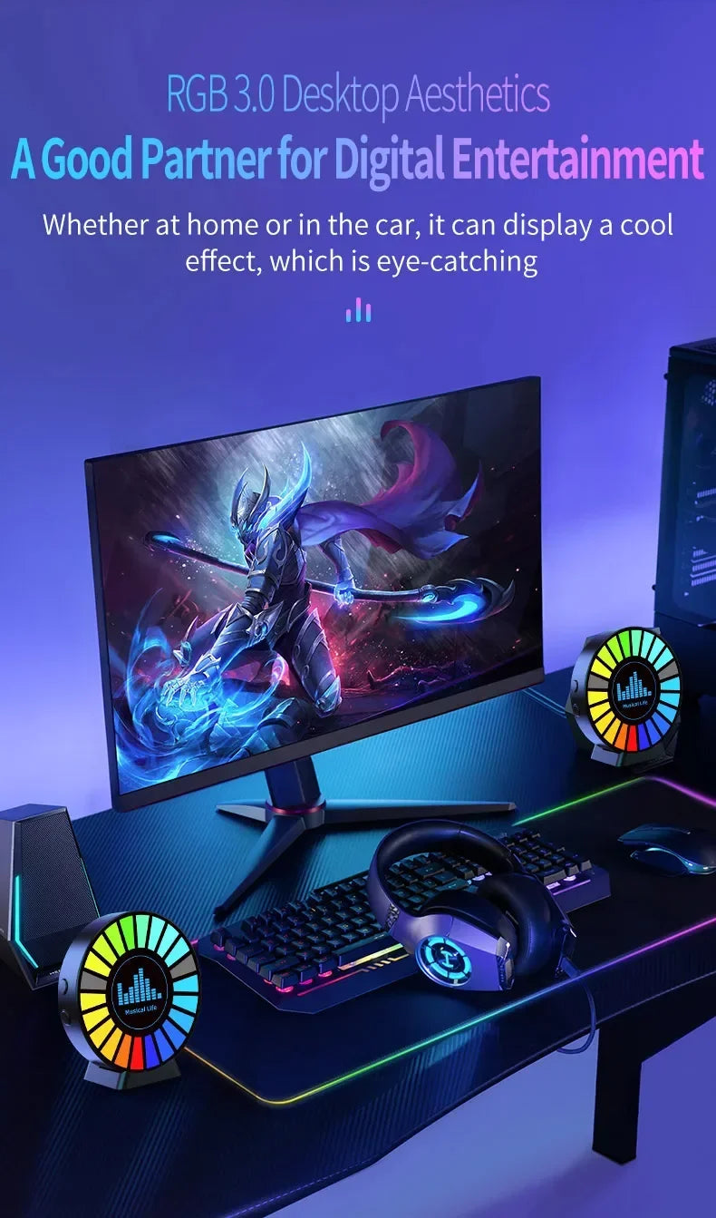 Lampada Magnetica Per Aromaterapia RGB Rotonda Ricaricabile Per Presa D Aria Auto O Stanza