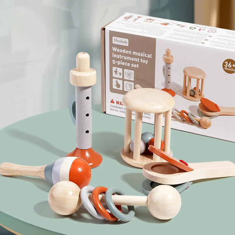 Set Strumenti Musicali In Legno Per Bambini 2-4 Montessori