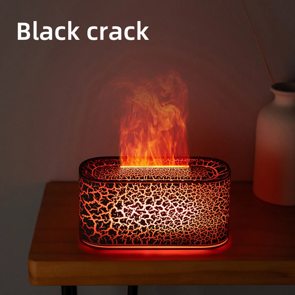 Diffusore Di Aromaterapia Con Effetto Fiamma E Nebbia Fredda Umidificatore Silenzioso Per Casa E Camera Da Letto