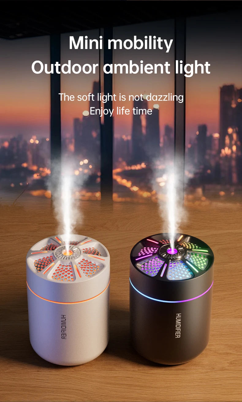 Mini Umidificatore 180 Ml Diffusore Per Aromaterapia Olio Essenziale Spray Silenzioso Auto Per Camera Da Letto Domestica
