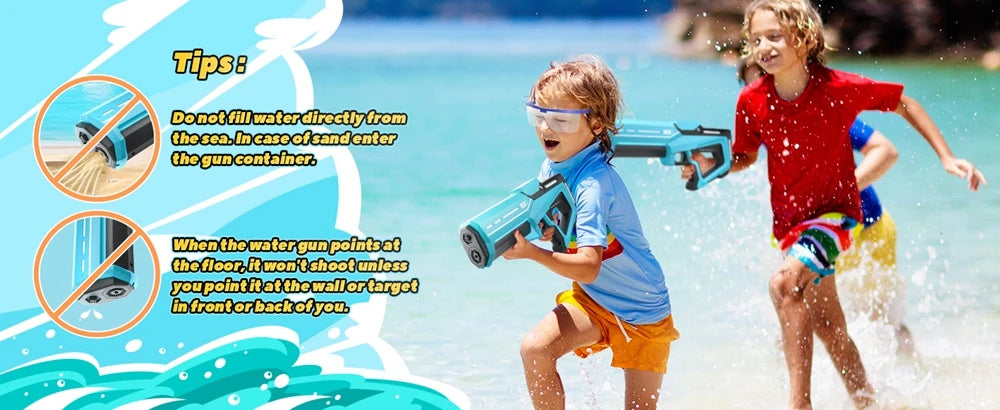 Pistola Ad Acqua Elettrica Per Bambini E Adulti Blaster Con Aspirazione Automatica Per Gioco Estivo All Aperto