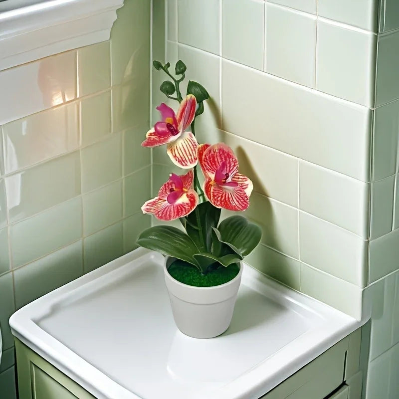 Orchidea Artificiale Decorazione Per Casa E Ufficio Espositore Da Tavolo Decorazione Floreale D'Ingresso Non Sbiadisce