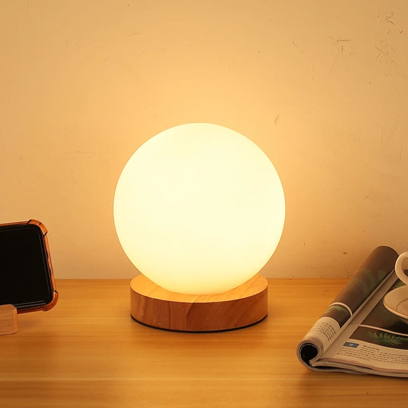 Adelier Lampada Da Tavolo Moderna Ferro Corpo Bianco Base In Legno Giallo Telaio Per Camera Da Letto Soggiorno Lettura