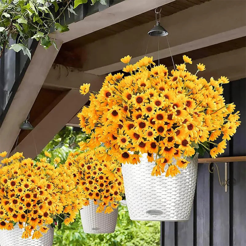 Fiore Artificiale Di Seta Giallo Margherita Mini Bouquet Per Matrimonio Vaso Da Tavolo Decorazione Casa Regalo Fai Da Te