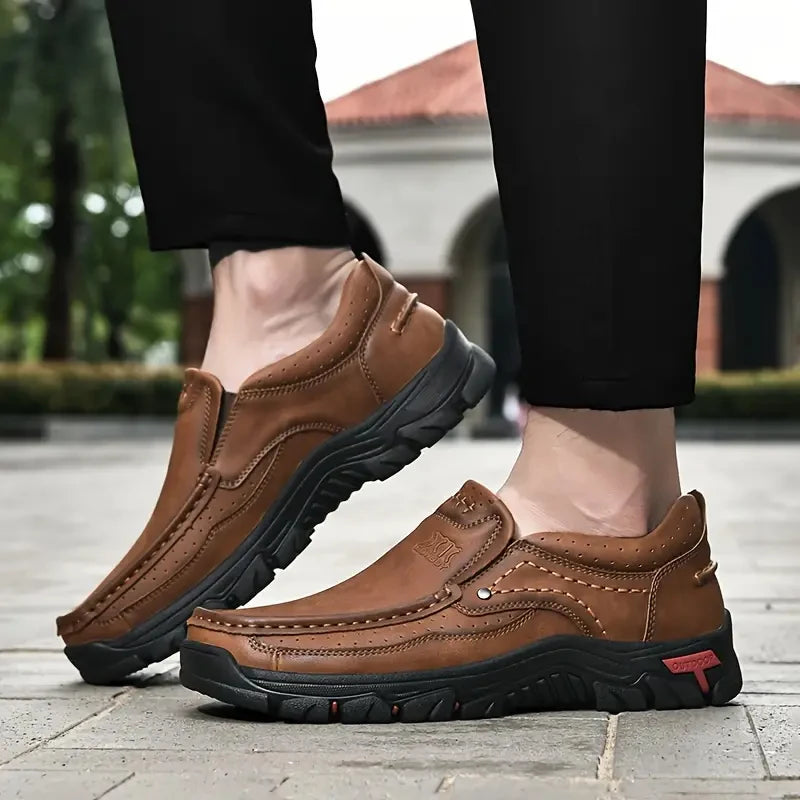 Scarpe Da Uomo In Pelle Fatte A Mano Slip On Mocassini Casual Outdoor Antiscivolo Per Passeggiata