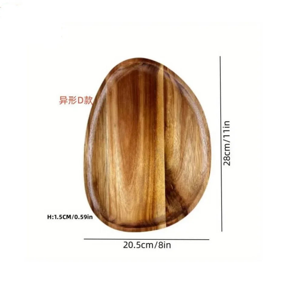 Piatto Di Frutta Giapponese In Legno Massello Rotondo Vassoio Snack Multidimensionale Ad Alto Valore Allingrosso