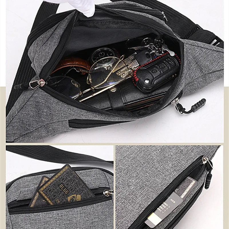Marsupio Unisex Impermeabile Da Esterno In Tela Borsa A Tracolla Sportiva Per Escursioni Leggero