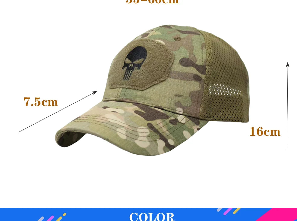 Cappello Da Baseball Universale Per Uomo E Donna Traspirante Protezione Solare Berretto Sportivo All Aperto Con Teschio