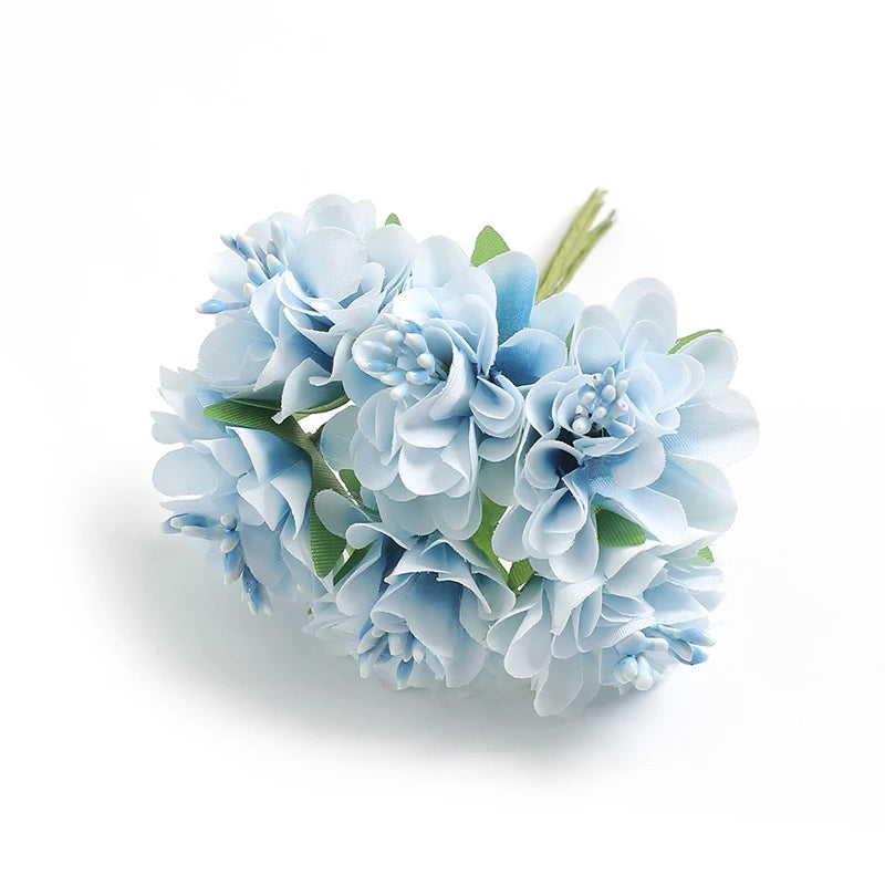 Set Da 6 Fiori Artificiali In Seta Bouquet Da 11 Cm Decorazioni Per Casa E Matrimoni Ghirlanda Fai Da Te