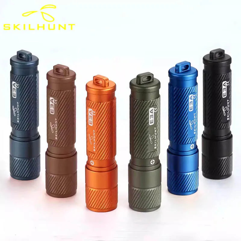 Skilhunt E3A Torcia LED Portachiavi EDC 100 Lumen AAA Mini Pocket Ricaricabile Compatibile