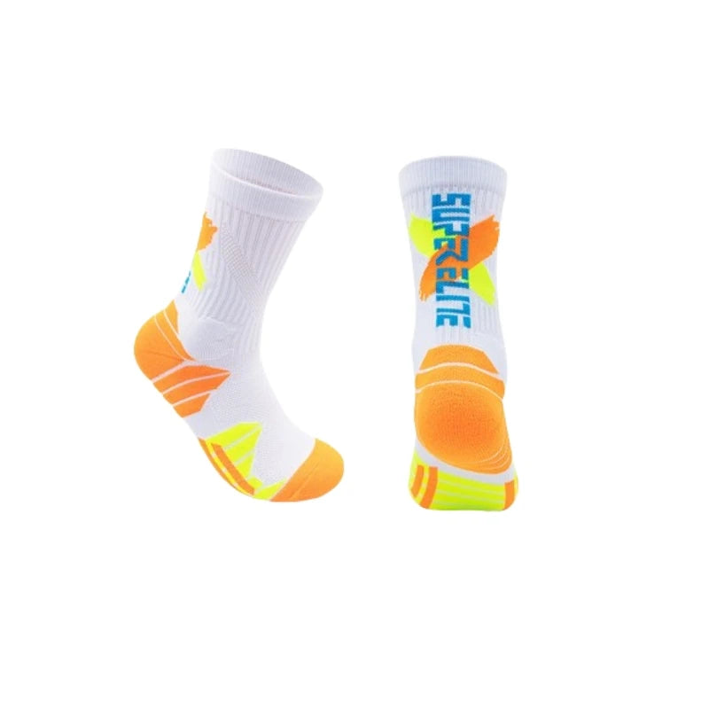 Calzini Sportivi Da Uomo A Tubo Alto Per Ciclismo Corsa Trekking Basket Calcio Cotone Poliestere Nylon ICCLEK