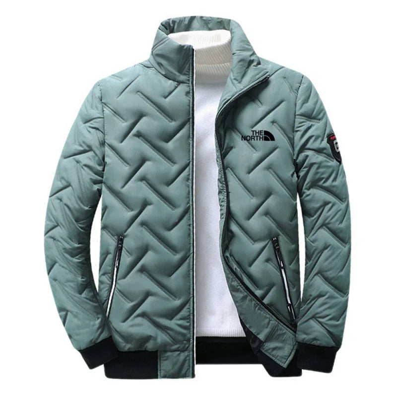 Piumino In Cotone Da Uomo 2026 Nuova Moda Autunno Inverno Giacca Corta Imbottita Con Collo Alto Casual Senza Cappuccio