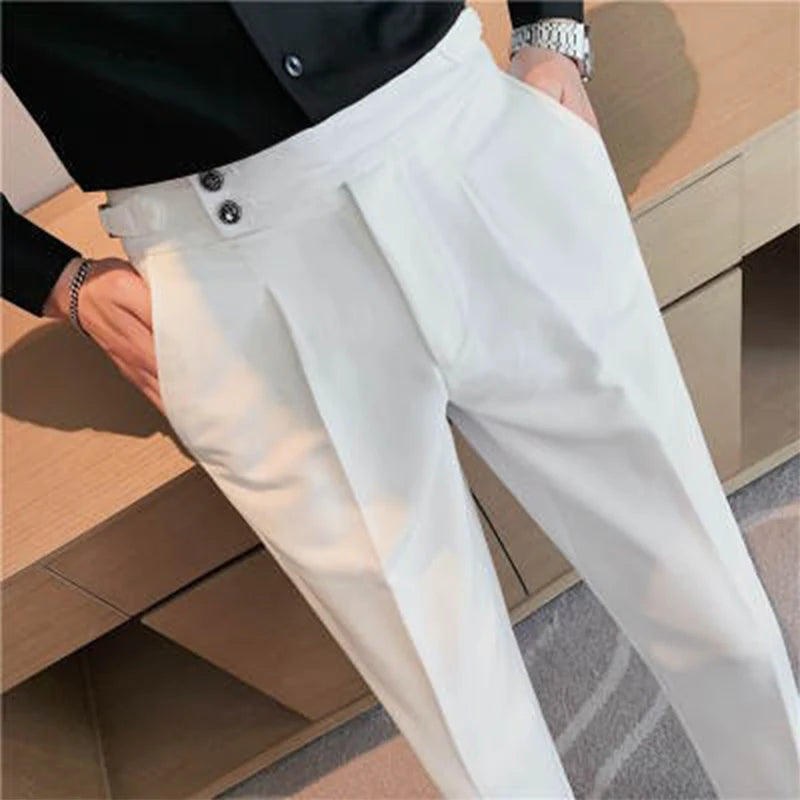 Pantaloni Eleganti Slim Fit Napoli Da Uomo Leggeri Casual Italia Retro Premium Lusso Per Il Tempo Libero Primavera 2026