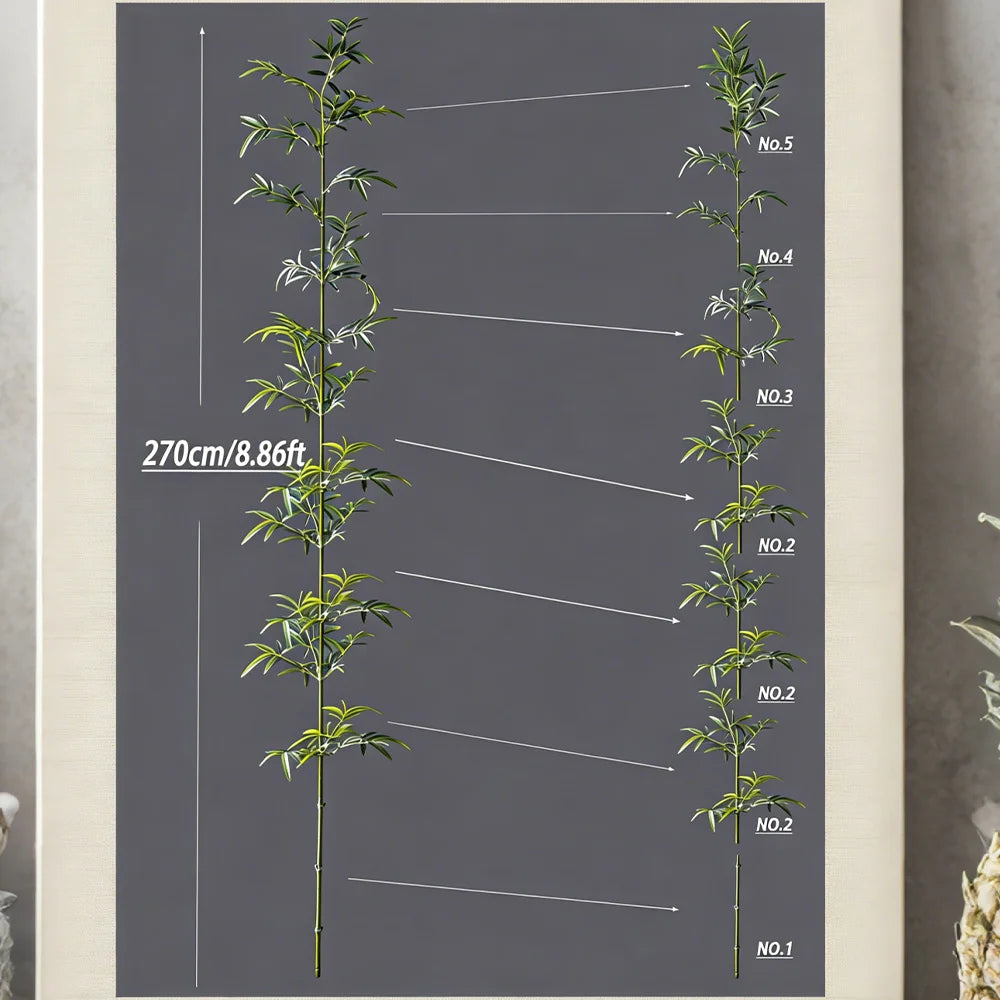 Piante Di Bambù Artificiale Da 160-270 Cm Grandi Piante Tropicali Verdi Per Casa Giardino E Negozio