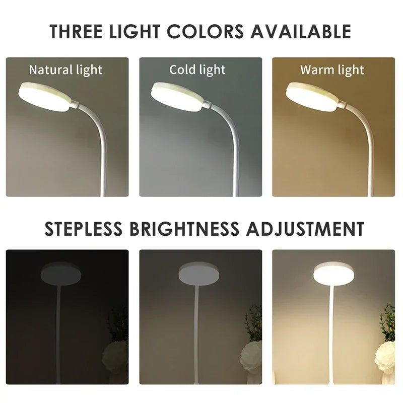 Lampada Da Scrivania LED Flessibile Con Dimmer A Tre Livelli USB Luce Bianca Calda Per Casa Ufficio Studio