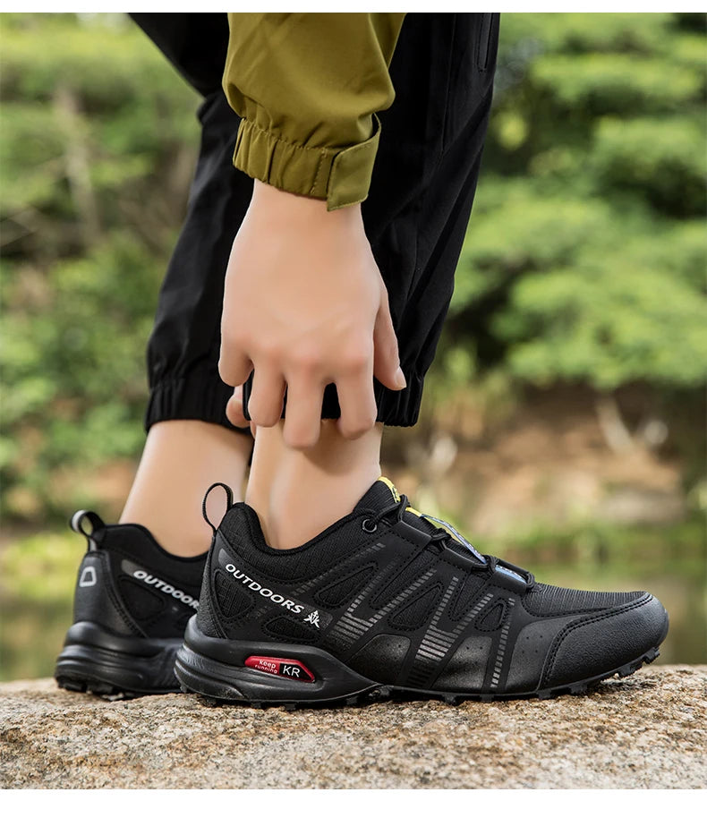 Scarpe Trekking Impermeabili da Uomo Taglia Fino a 48 Escursionismo Alpinismo Campeggio Sneakers da Bici Tattiche